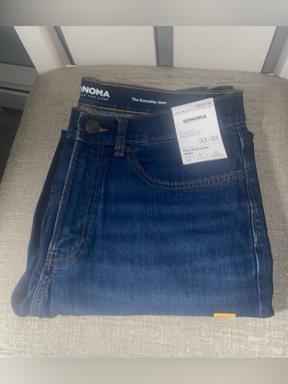 Men's Sonoma The Everyday Jeans Regular medium wash NWT 32" length 33" waist